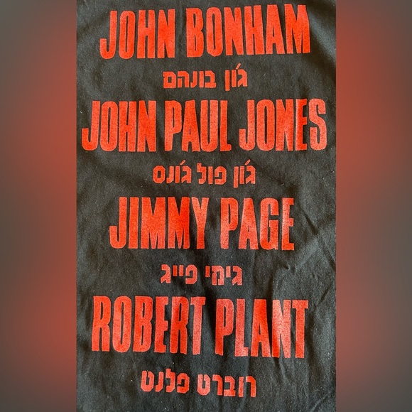 Vintage 90’s Led Zeppelin Concert T Shirt- Band Concert -Rock Band-Unisex Large - Picture 5 of 8